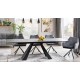 Стіл обідній SALVADORE CERAMIC II 120(180)X80 Сірий / Чорний мат  Signal