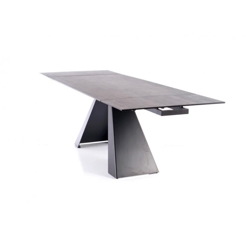Стіл обідній SALVADORE CERAMIC II 120(180)X80 Сірий / Чорний мат  Signal