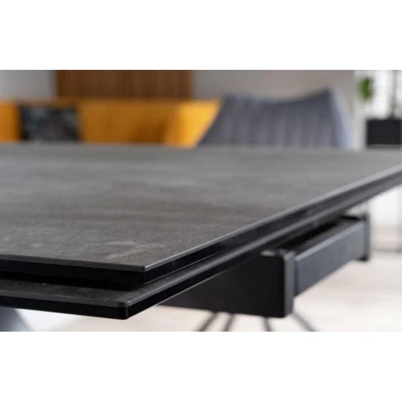 Стіл обідній SALVADORE CERAMIC II 120(180)X80 Сірий / Чорний мат  Signal