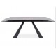 Стіл обідній SALVADORE CERAMIC II 120(180)X80 Сірий / Чорний мат  Signal