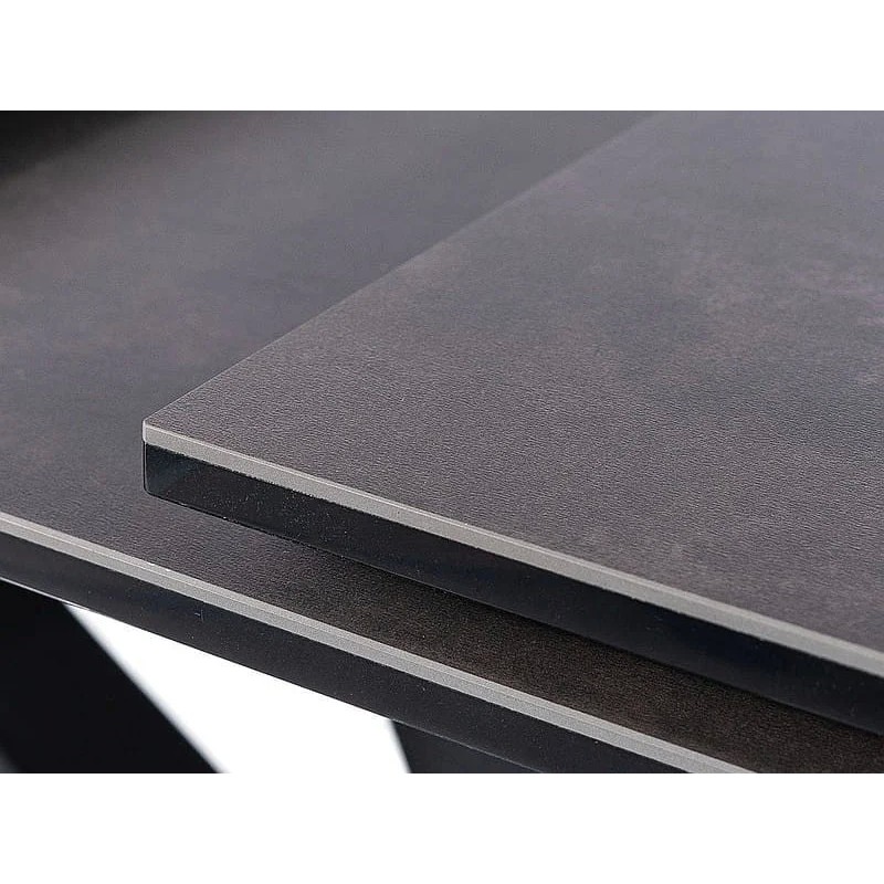 Стіл обідній SALVADORE CERAMIC II 120(180)X80 Сірий / Чорний мат  Signal