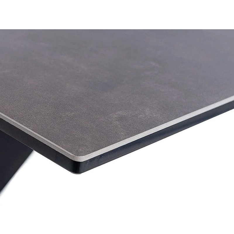Стіл обідній SALVADORE CERAMIC II 120(180)X80 Сірий / Чорний мат  Signal