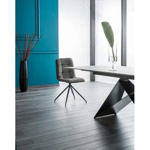 Стіл обідній Westin I 160 (240) х90 Чорний мат / Чорний Signal