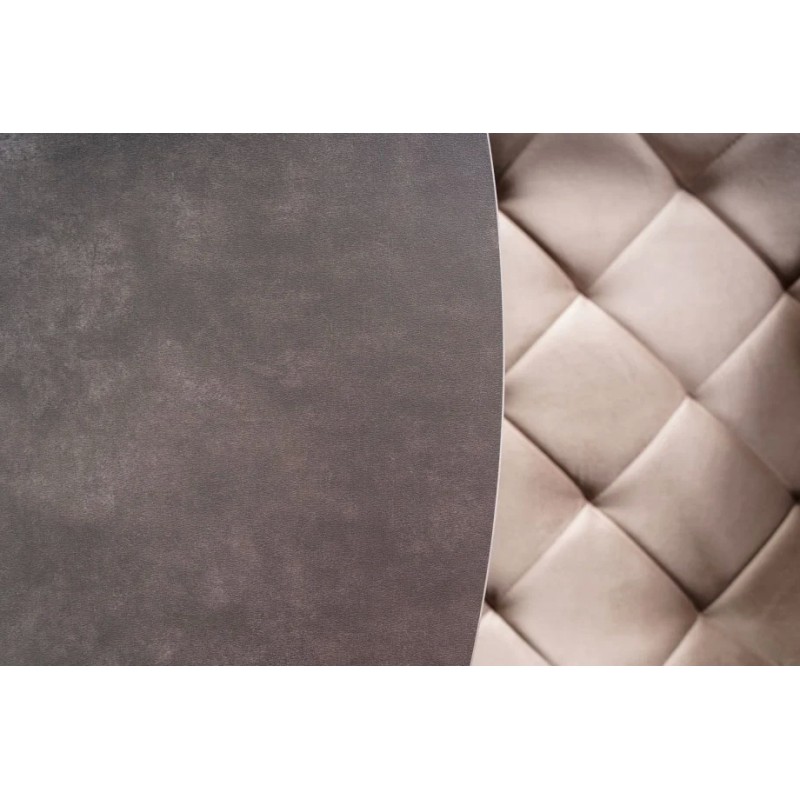 Стіл обідній розкладний PORTO CERAMIC 120(160)*120 тем.сірий ефект мармуру/чорний мат Signal