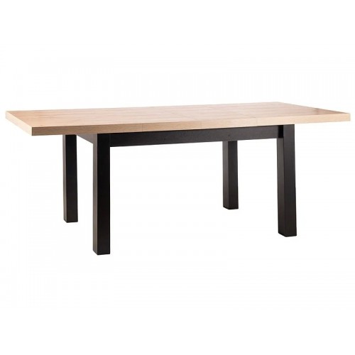 Стіл обідній розкладний PRESTO 140(218)*80 дуб артизан/чорний Signal
