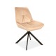Стілець BOOGIE I VELVET чорний каркас / беж Signal