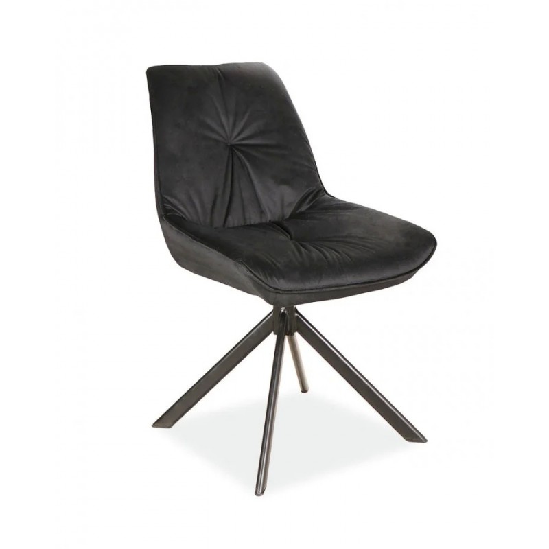 Стілець BOOGIE I VELVET чорний каркас / чорний Signal