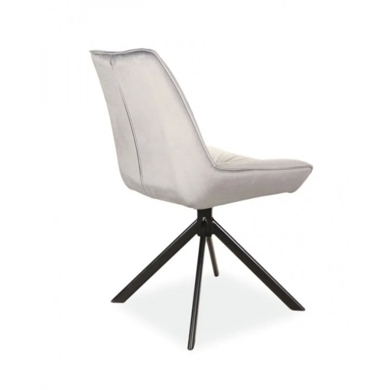 Стілець BOOGIE I VELVET чорний каркас / сірий Signal