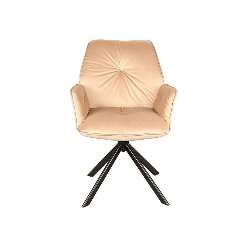 Стілець BOOGIE II VELVET чорний каркас / беж  Signal