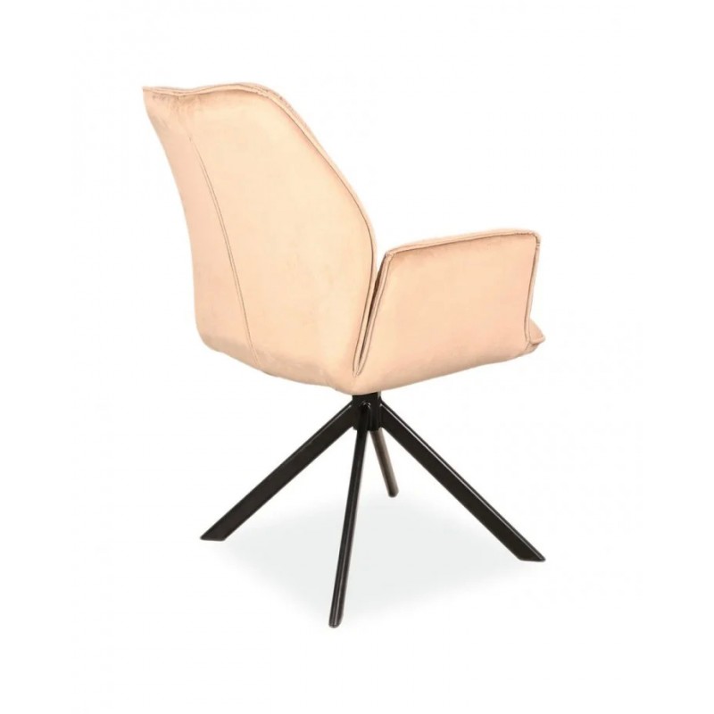 Стілець BOOGIE II VELVET чорний каркас / беж  Signal