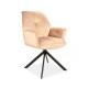 Стілець BOOGIE II VELVET чорний каркас / беж  Signal