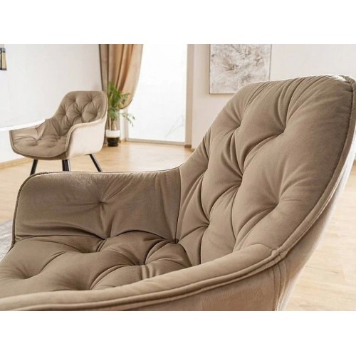 Стілець CHERRY VELVET чорний каркас / беж BLUVEL 28 Signal