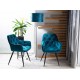 Стілець CHERRY VELVET чорний каркас / бірюза BLUVEL 85 Signal