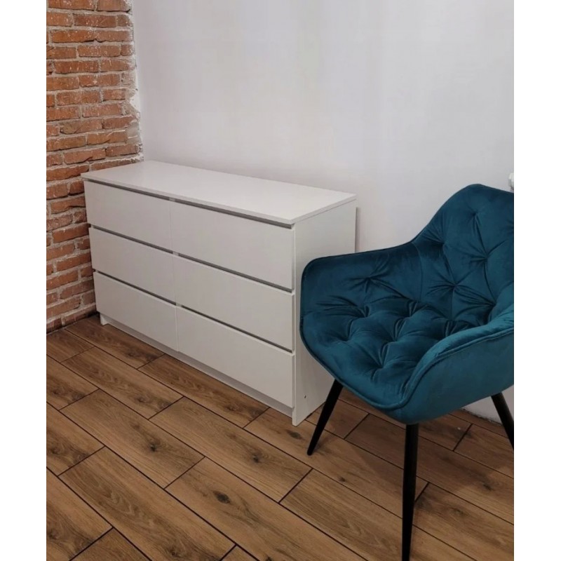 Стілець CHERRY VELVET чорний каркас / бірюза BLUVEL 85 Signal