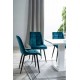 Стілець CHIC VELVET чорний каркас / бірюза BLUVEL 85 Signal