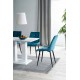 Стілець CHIC VELVET чорний каркас / бірюза BLUVEL 85 Signal