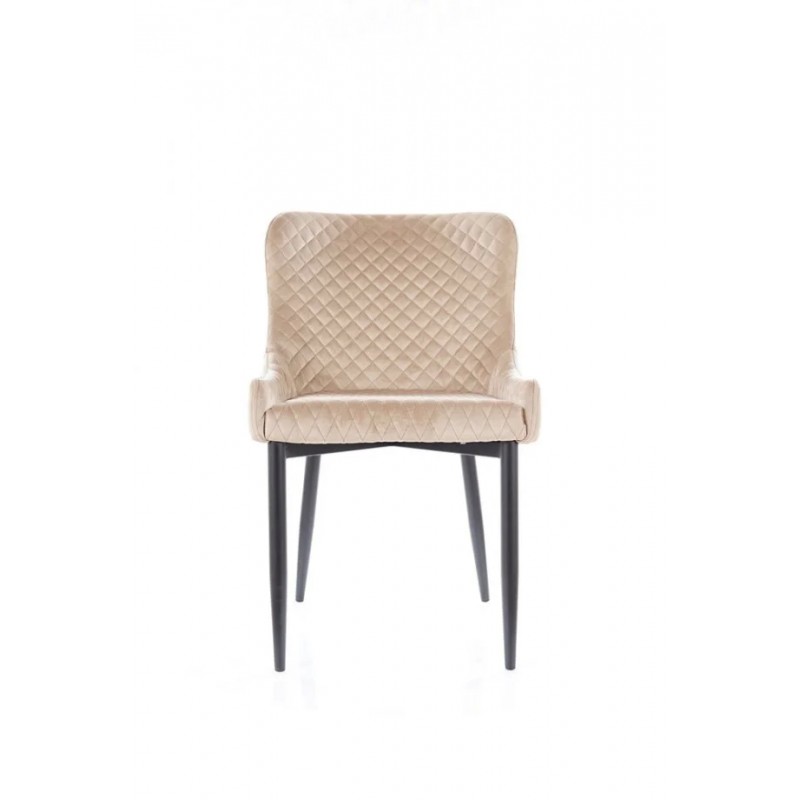 Стілець COLIN B VELVET чорний каркас / беж BLUVEL28 Signal