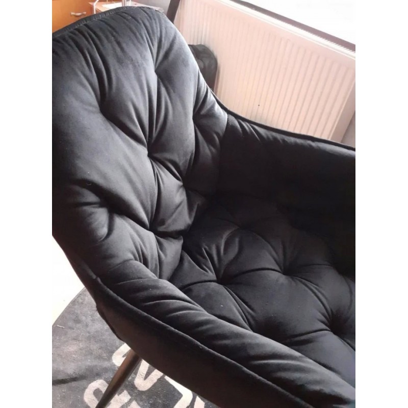 Стілець Cherry Velvet Чорний Signal