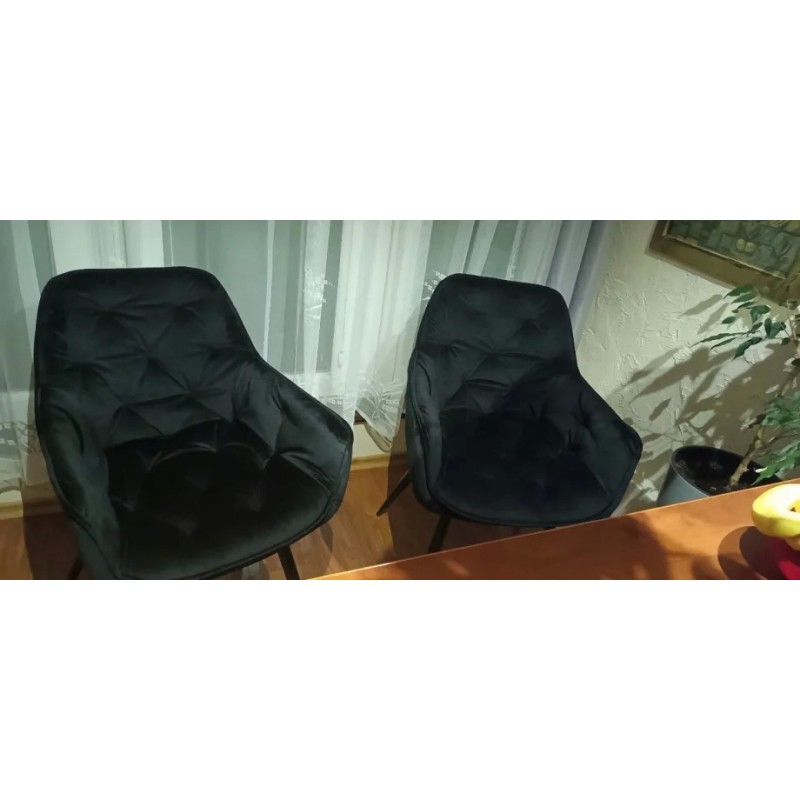 Стілець Cherry Velvet Чорний Signal