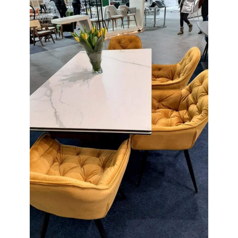 Стілець Cherry Velvet Каррі / Чорний Signal