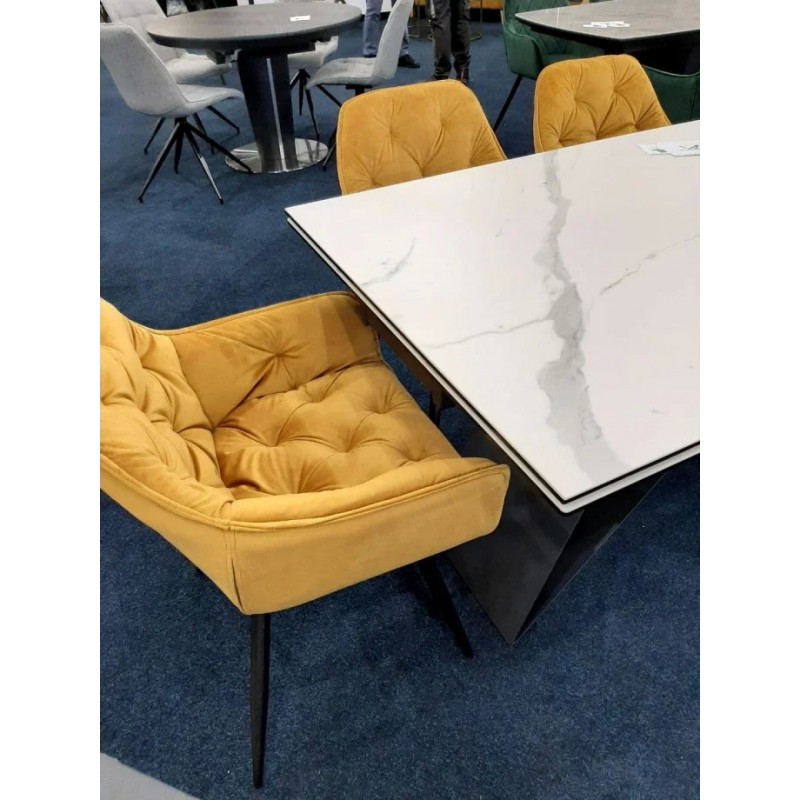 Стілець Cherry Velvet Каррі / Чорний Signal