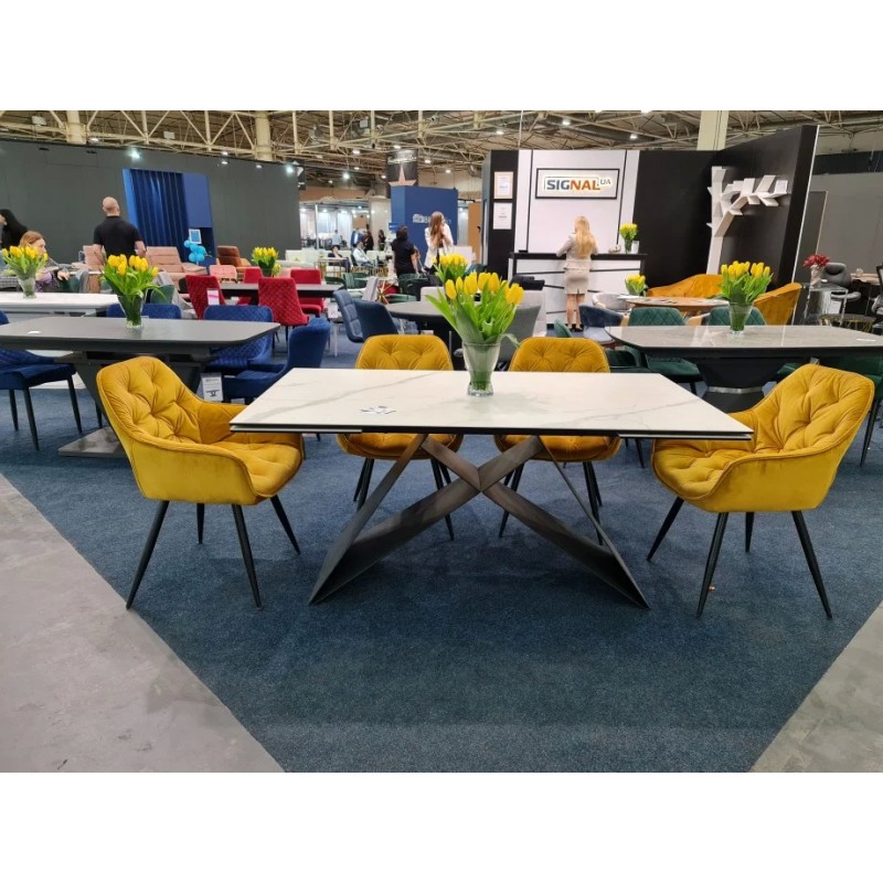 Стілець Cherry Velvet Каррі / Чорний Signal