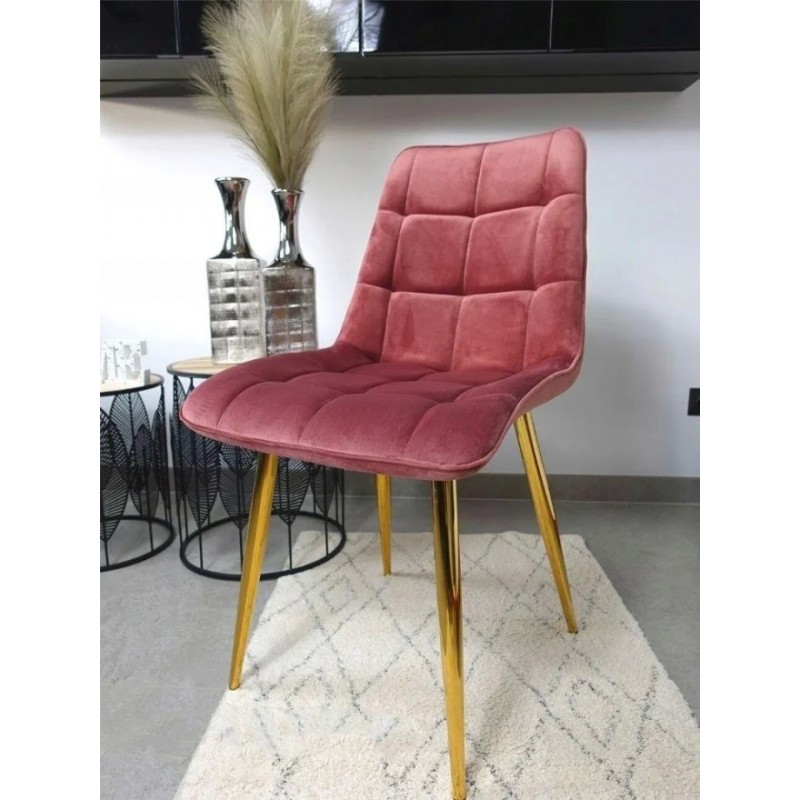 Стілець Chic Velvet Антична троянда / Золотий Signal