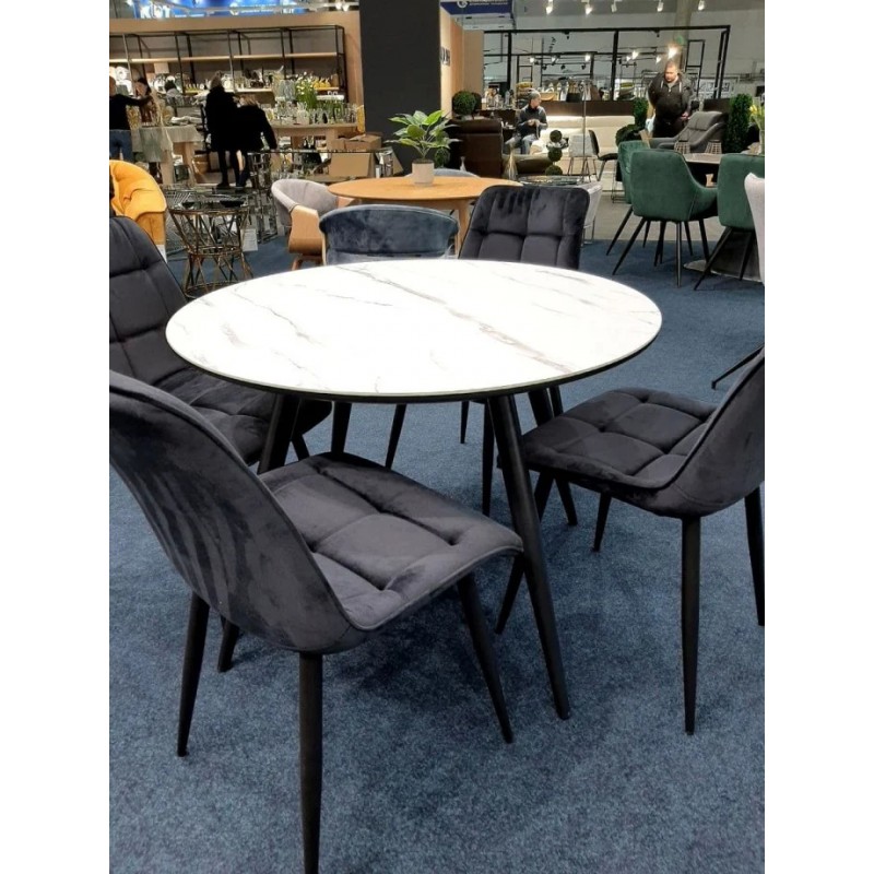 Стілець Chic Velvet Чорний / Чорний Signal