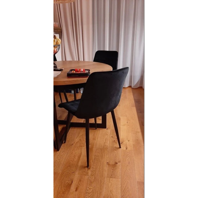 Стілець Chic Velvet Чорний / Чорний Signal