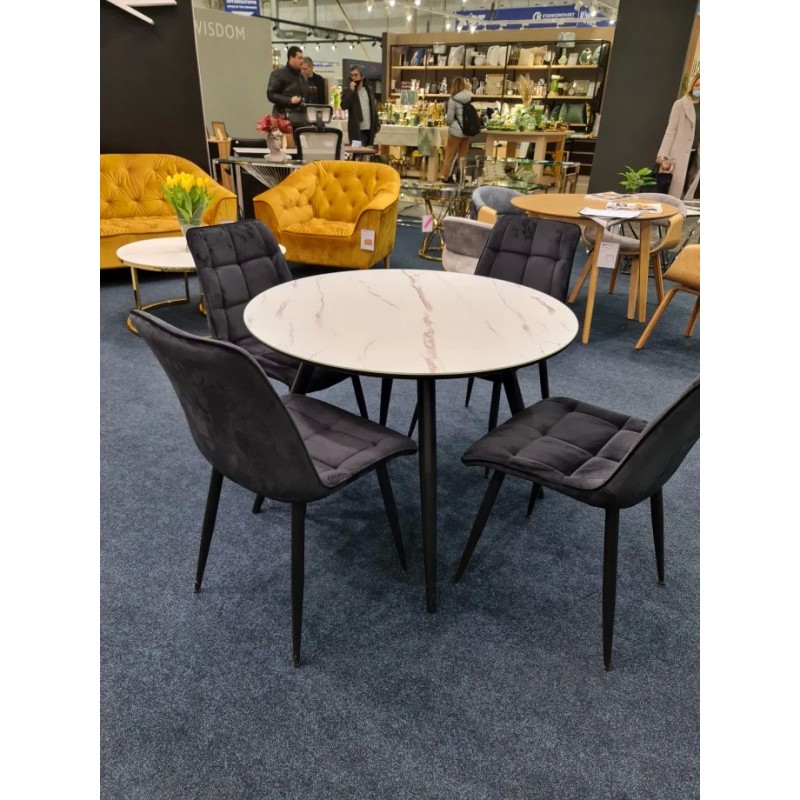 Стілець Chic Velvet Чорний / Чорний Signal