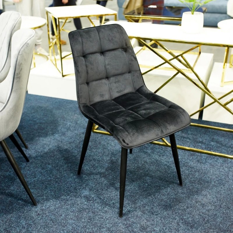 Стілець Chic Velvet Чорний / Чорний Signal