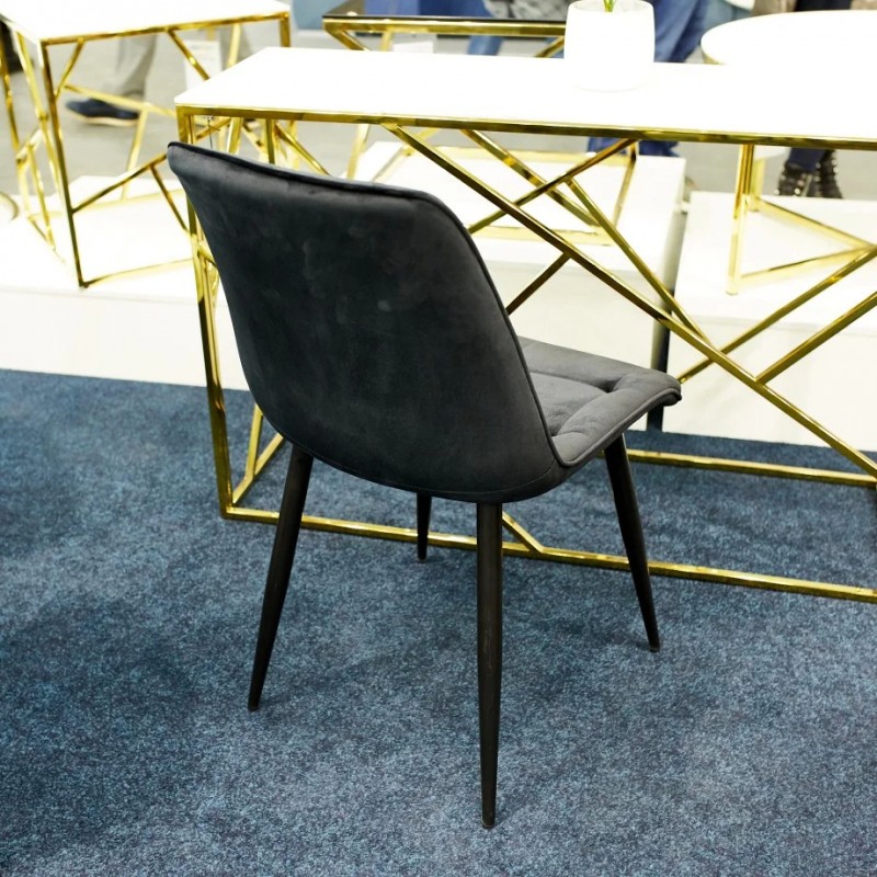 Стілець Chic Velvet Чорний / Чорний Signal