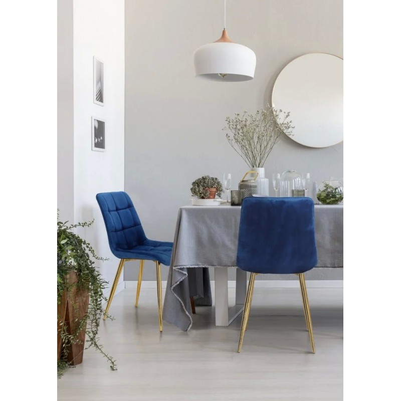 Стілець Chic Velvet Синій / Чорний Signal