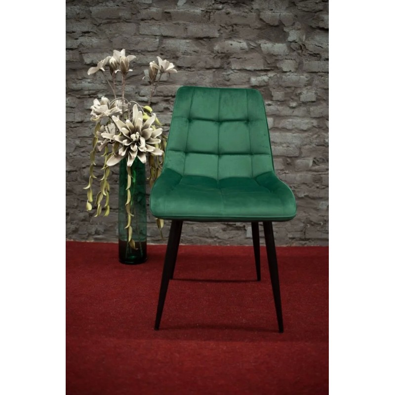 Стілець Chic Velvet Зелений / Чорний Signal