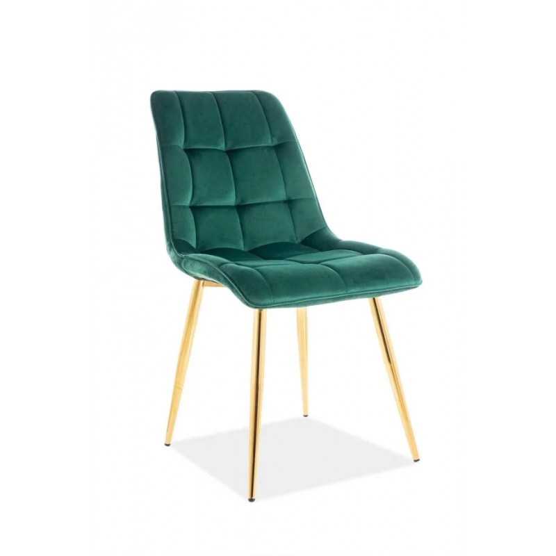 Стілець Chic Velvet Зелений / Золотий Signal