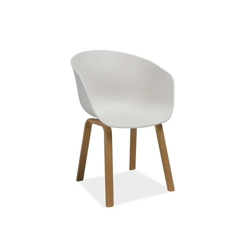 Стілець EGO дуб метал каркас/білий EGOBUB Signal