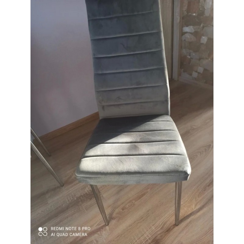 Стілець H-261 Velvet Сірий / Хром Signal