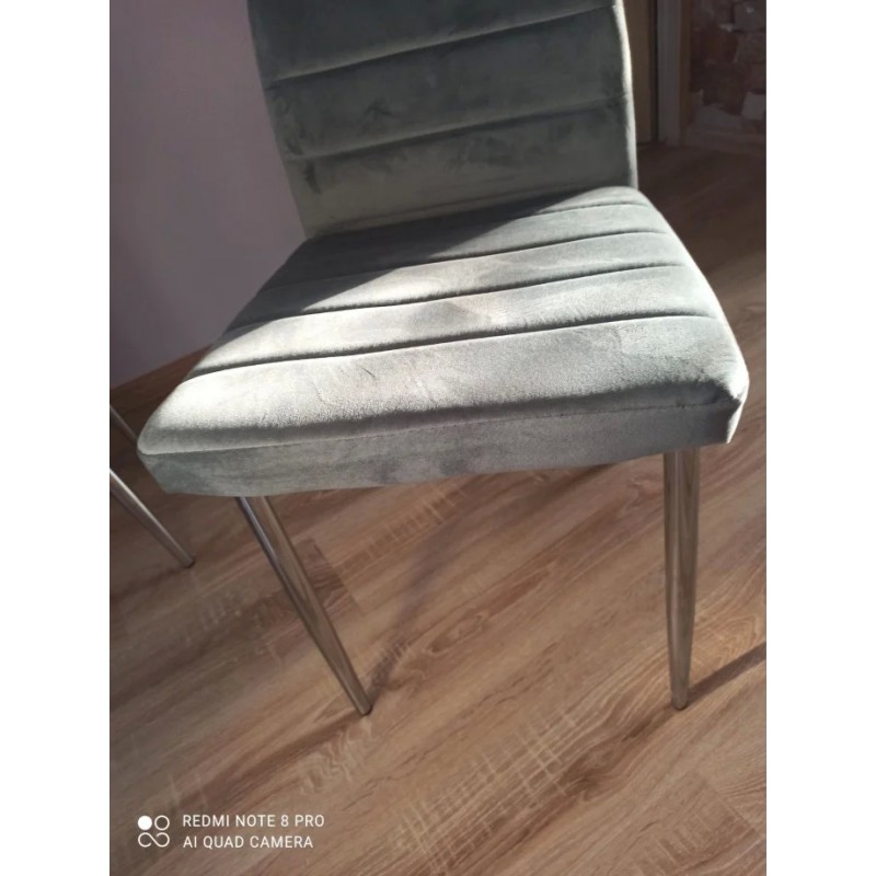 Стілець H-261 Velvet Сірий / Хром Signal