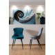 Стілець LOTUS VELVET чорний каркас / бірюза BLUVEL 85 Signal