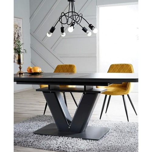 Стілець LINEA VELVET чорний каркас / карі BLUVEL 68 Signal