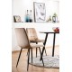Стілець MILA VELVET чорний каркас / беж BLUVEL 28 Signal