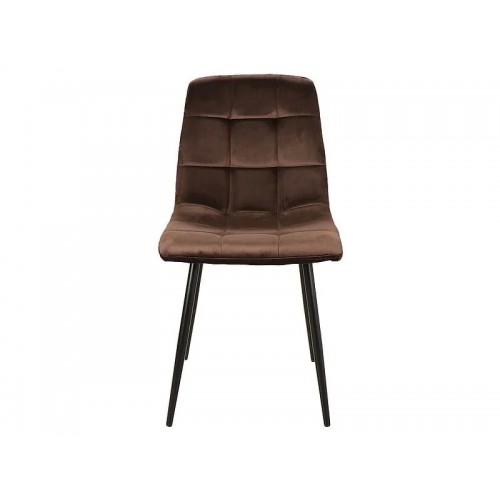 Стілець MILA VELVET чорний каркас / коричневий BL. 48 Signal