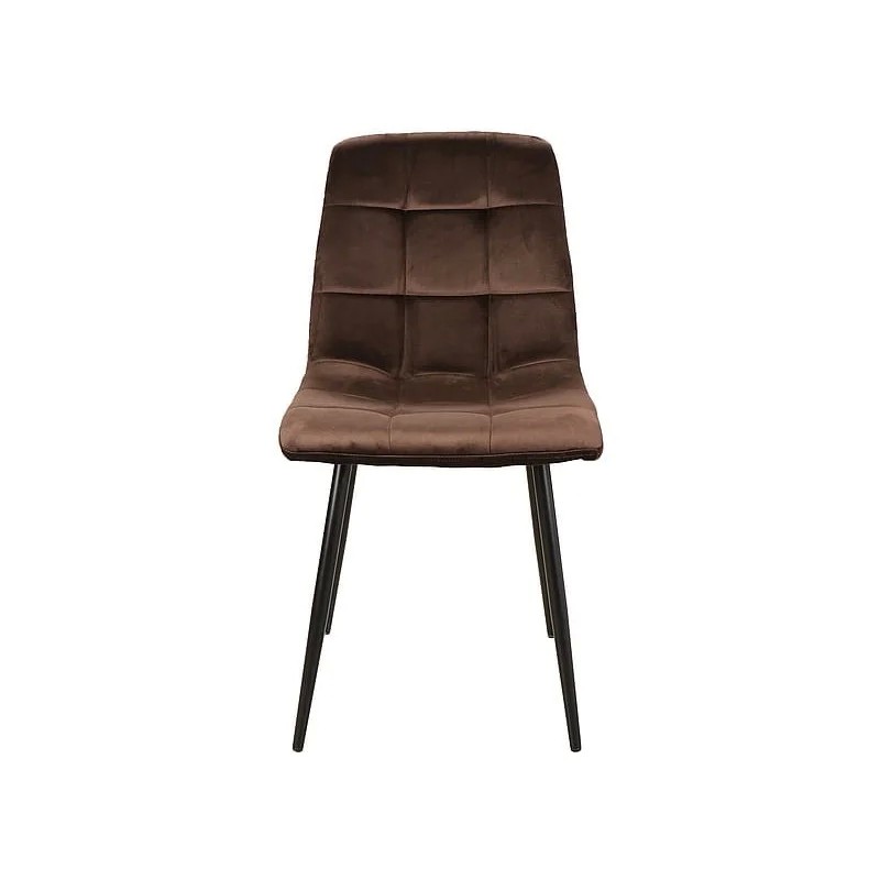 Стілець MILA VELVET чорний каркас / коричневий BL. 48 Signal