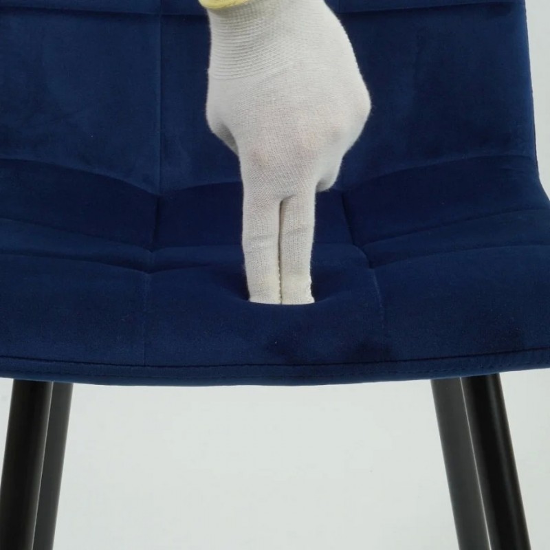 Стілець Mila Velvet Синій / Чорний Signal