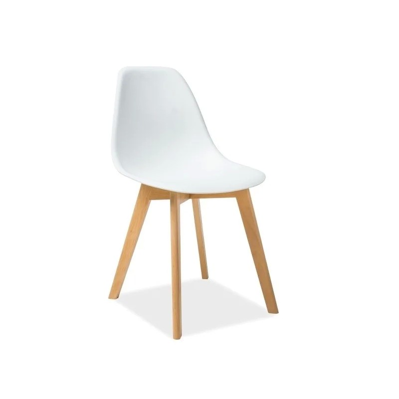 Стілець Moris Білий / Бук Signal