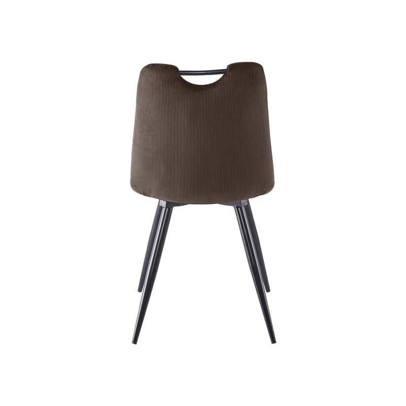 Стілець ORFE SZTRUKS ( Вельвет ) чорний каркас / коричневий  Signal