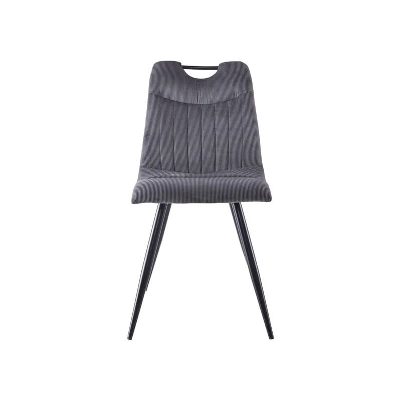 Стілець ORFE SZTRUKS ( Вельвет ) чорний каркас / сірий Signal