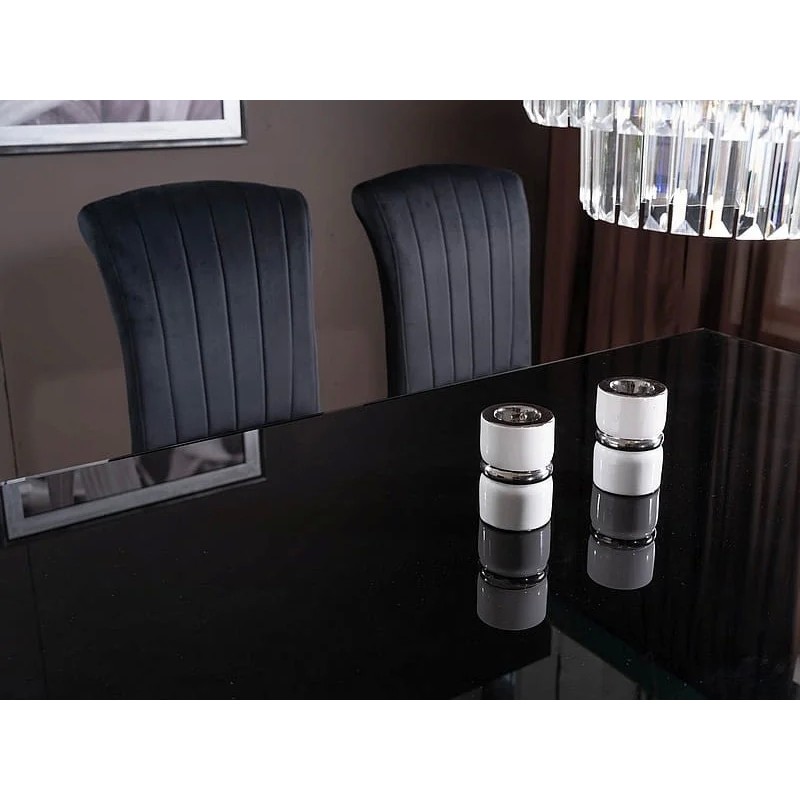 Стілець PRINCE VELVET хром / чорний Signal