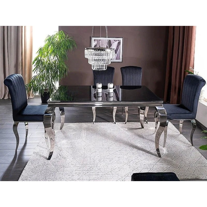 Стілець PRINCE VELVET хром / чорний Signal