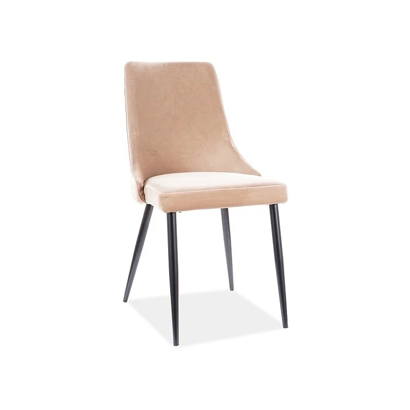 Стілець PIANO B VELVET чорний каркас / беж BLUVEL 28 Signal